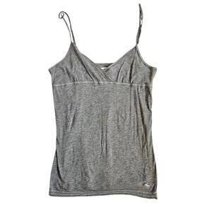 Y2k Abercrombie & Fitch Cami Gray Tank Top w/ Sparkle Details - Medium